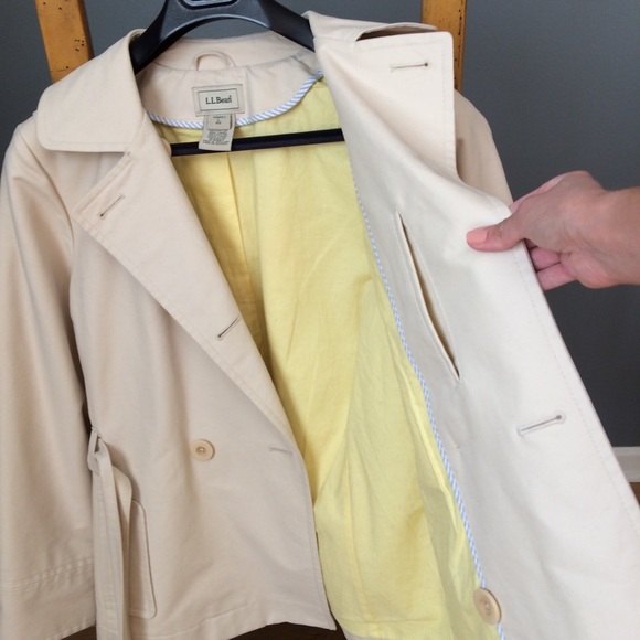 LL Bean 100% Cotton Trench - Picture 6 of 8